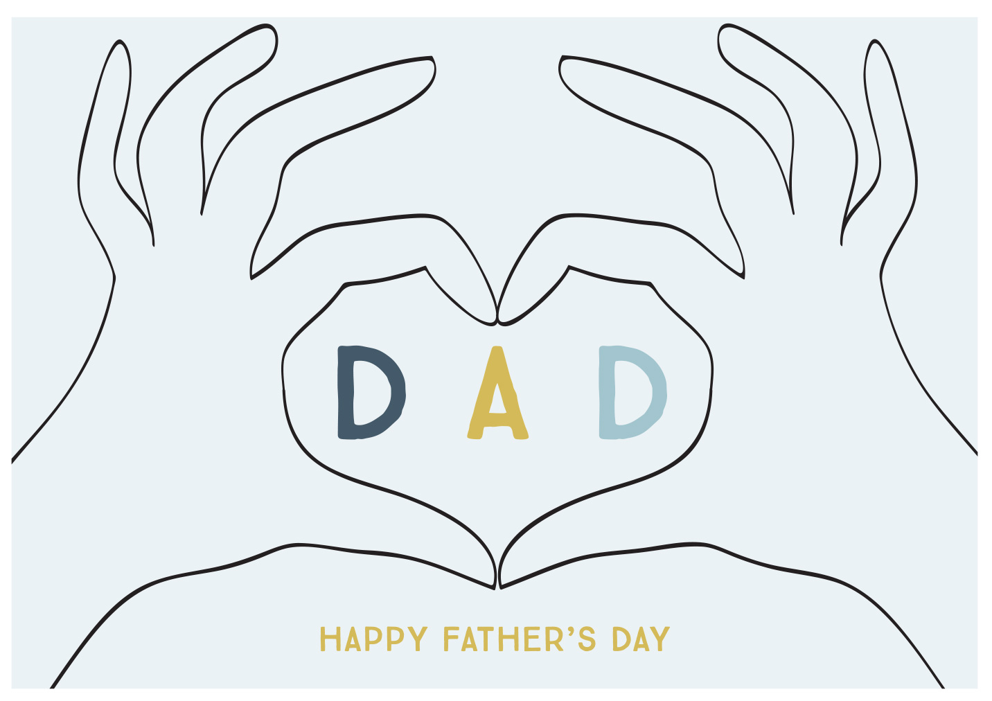 Heart Hands Father's Day Card