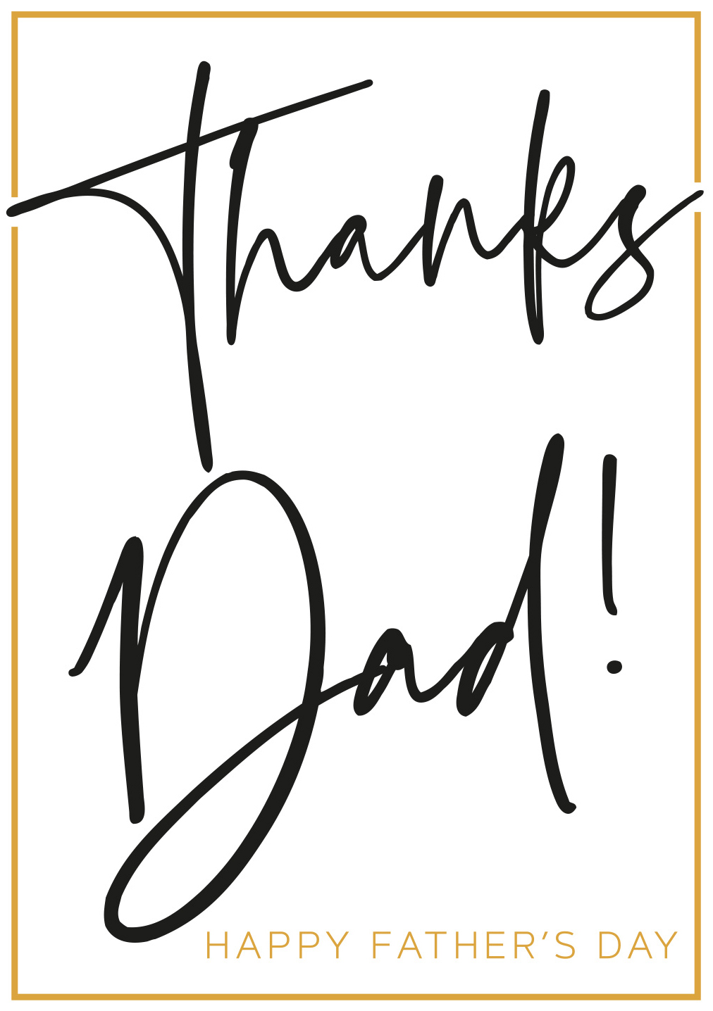 Thanks Dad Father's Day Card