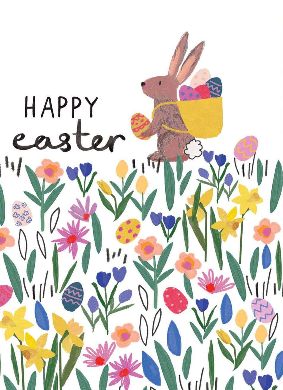 Bunny in the Flowers Easter Card