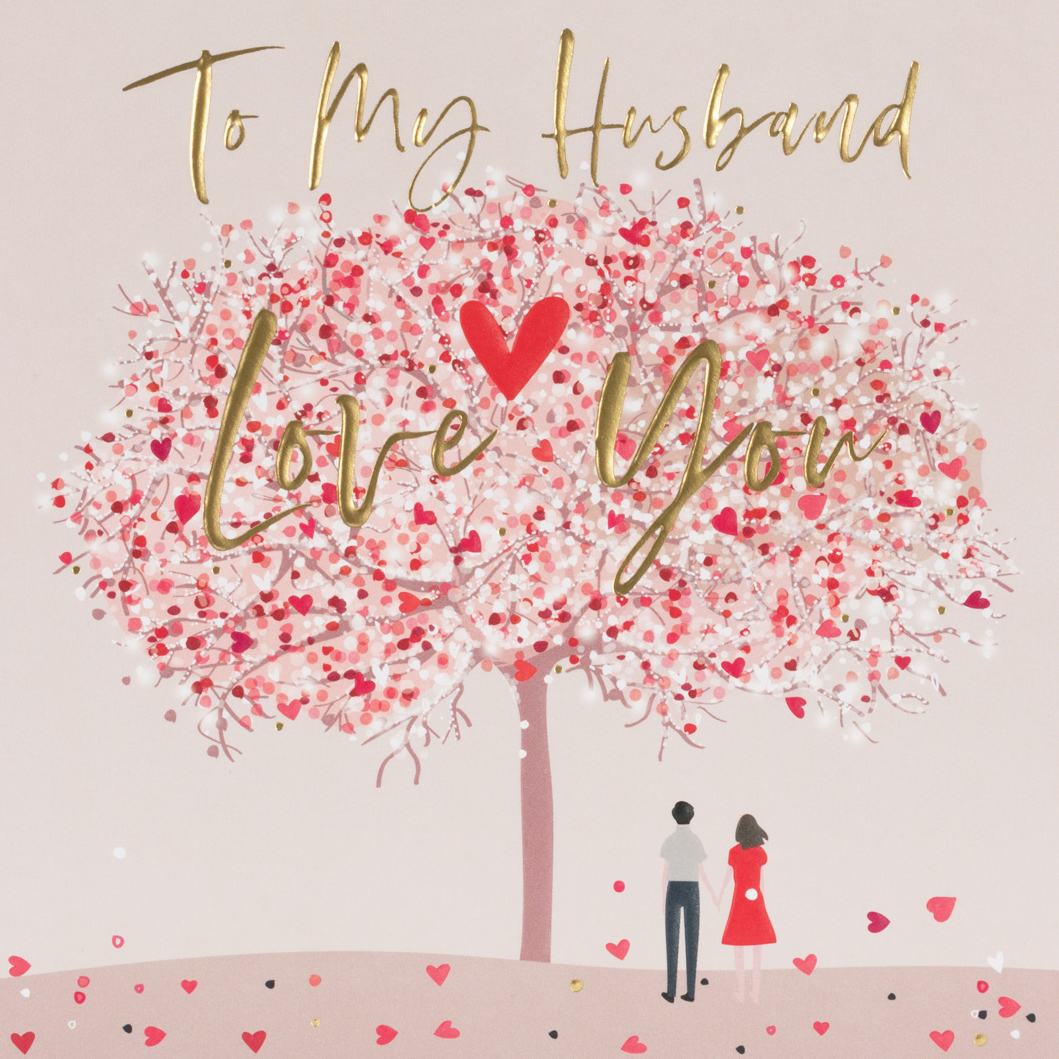 Cherry Blossom Husband Valentines Day Card