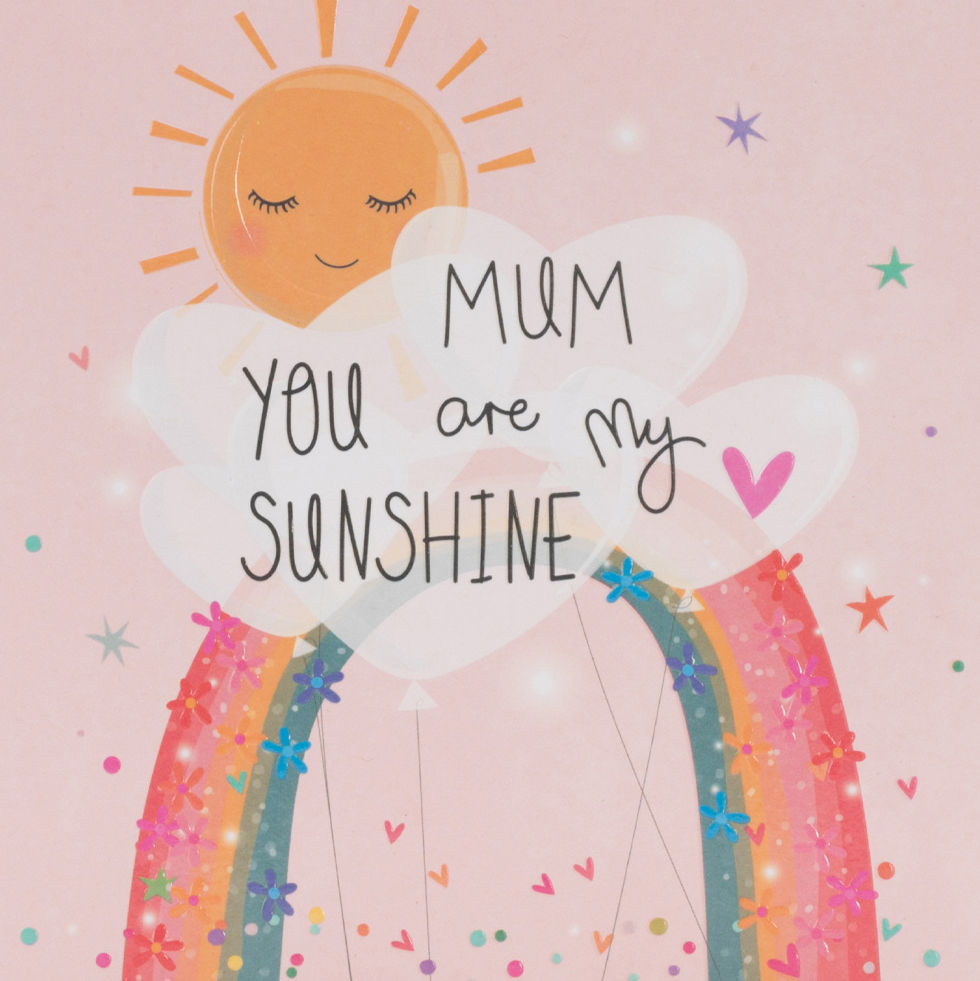Sunshine and Rainbows Mothers Day Card