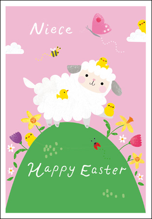 Little Lamb Niece Easter Card