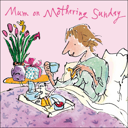 Breakfast in Bed Mothering Sunday Card
