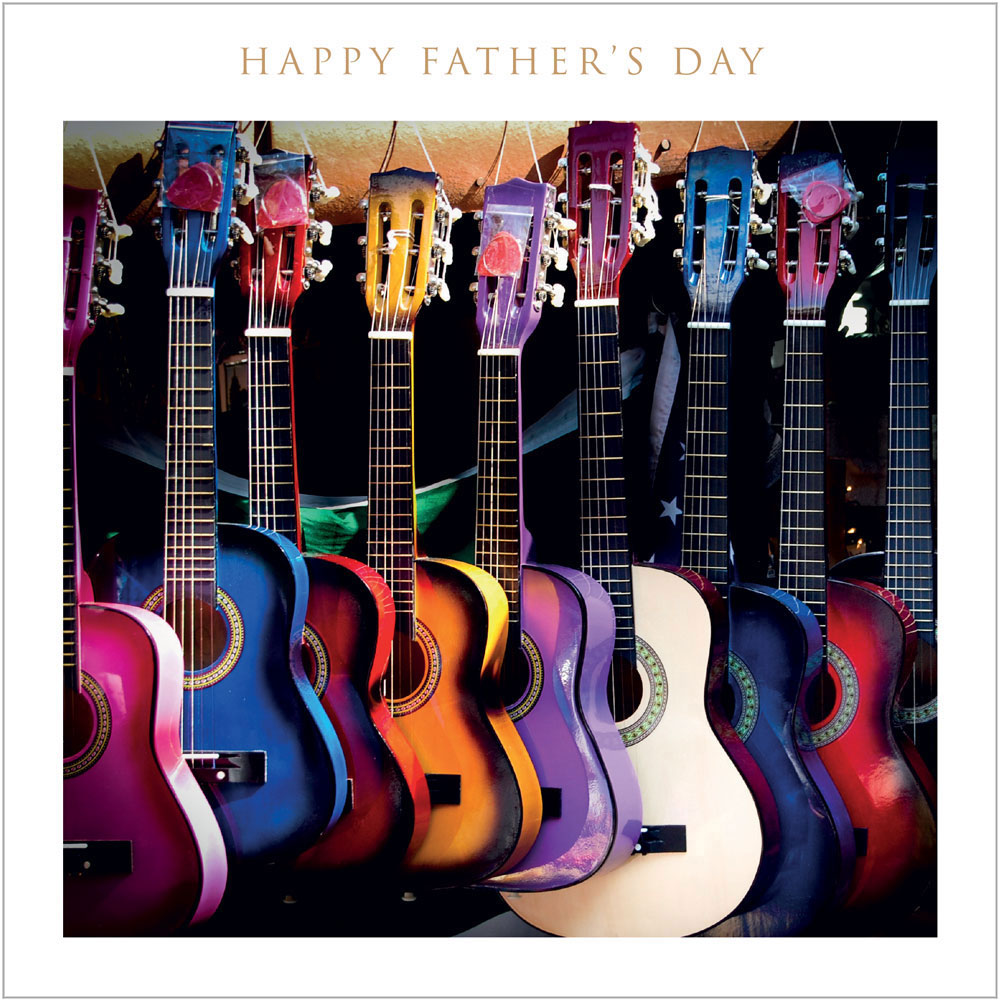 Row of Guitars Fathers Day Card