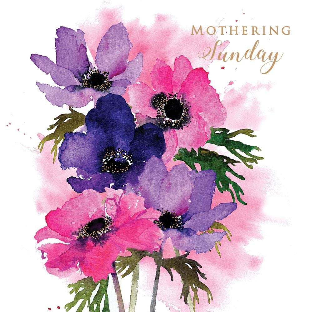 Watercolour Flowers Mothering Sunday Card