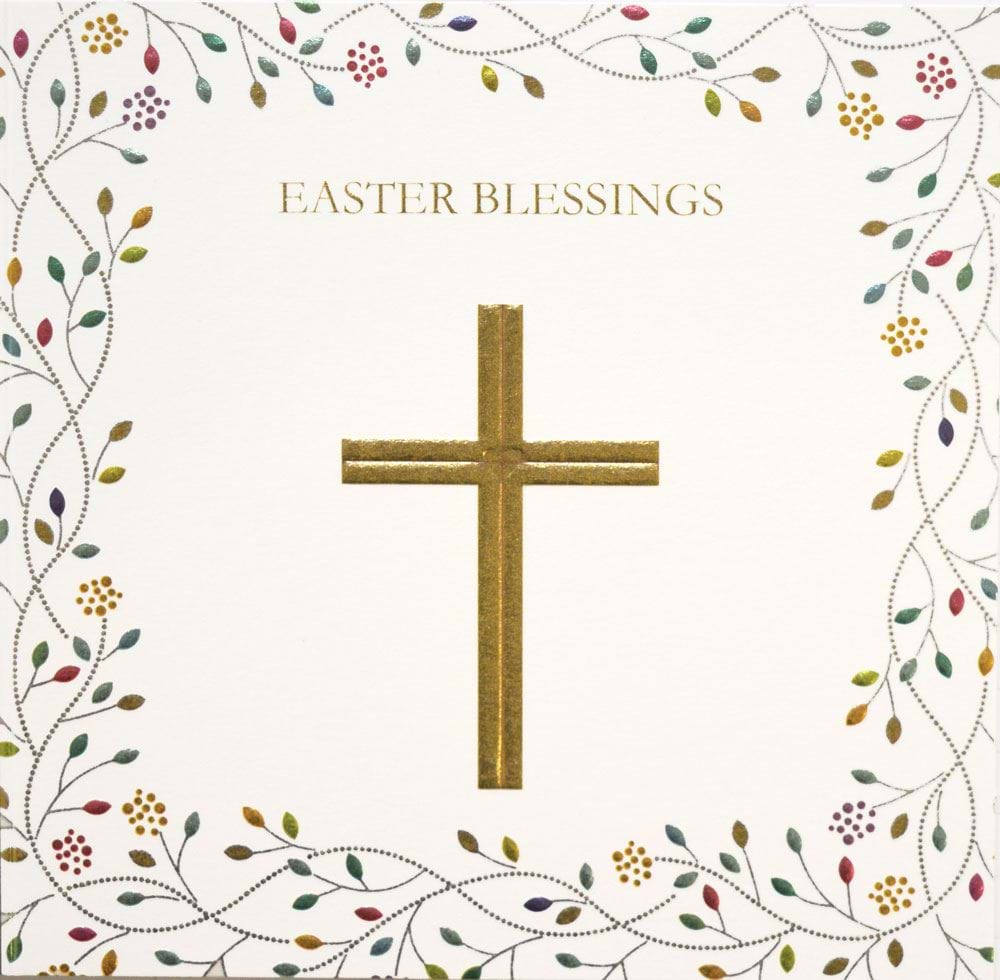 Golden Blessings Easter Card