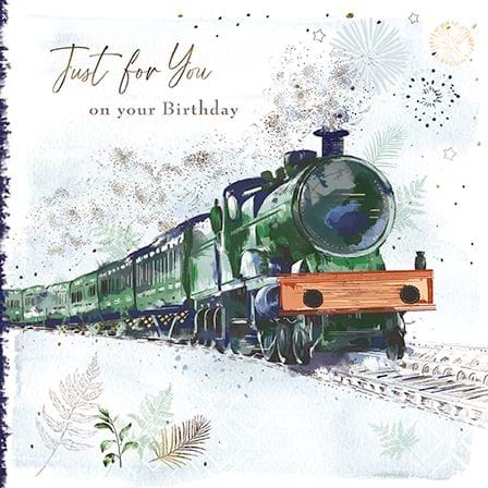 Train Just for You Birthday Card