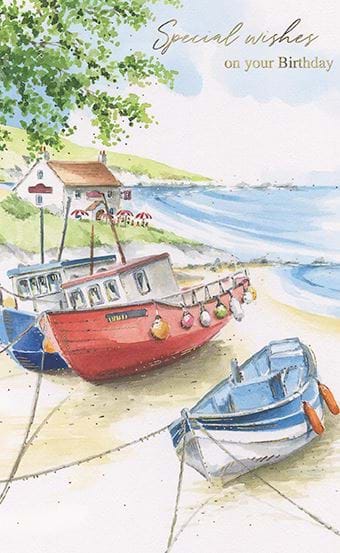 Fishing Boats Birthday Card