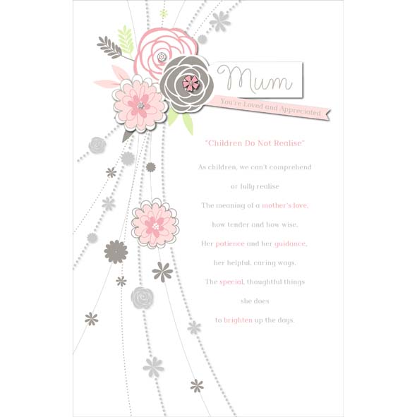 You Are Loved and Appreciated Mum Birthday Card