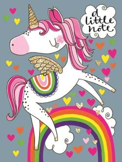 A Little Note Unicorn Notecard Pack (5)