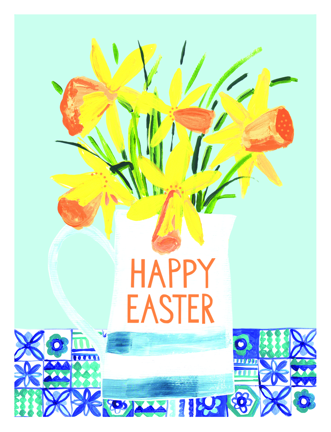 Daffodil Jug Easter Card