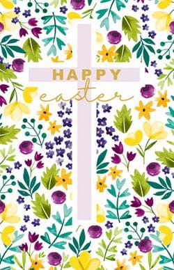 Cross and Flowers Easter Card Pack (6)