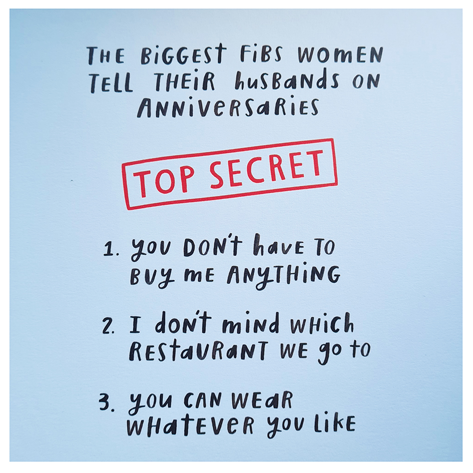 Top Secret Anniversary Card