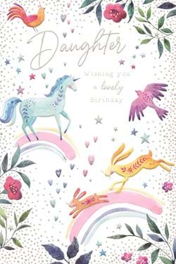 Unicorn and Rainbows Daughter Birthday