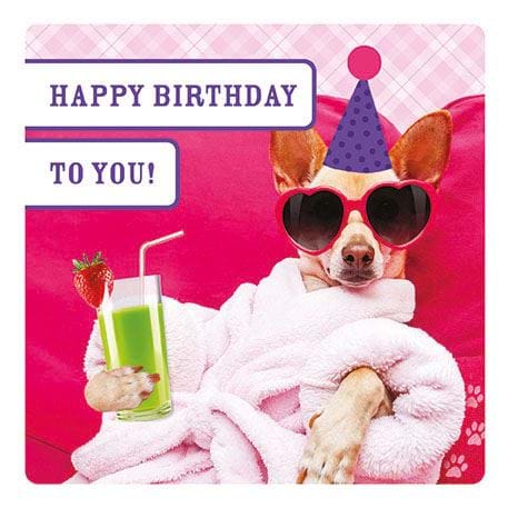 Relaxing Pooch Birthday Card