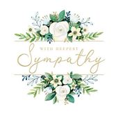 White Flowers Sympathy Card
