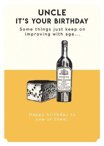 Keep Improving with Age Uncle Birthday Card
