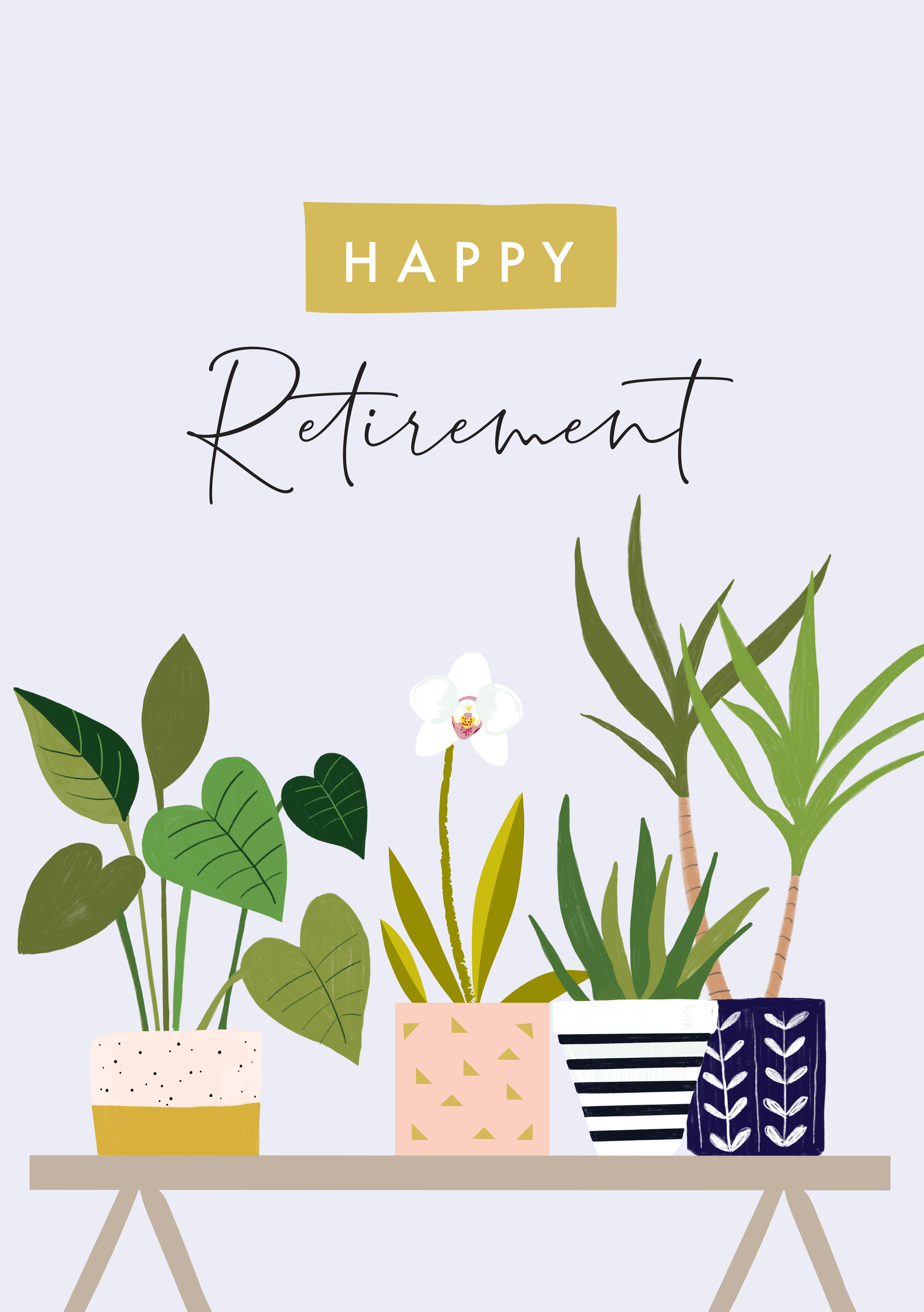 Pretty Plants Retirement Card