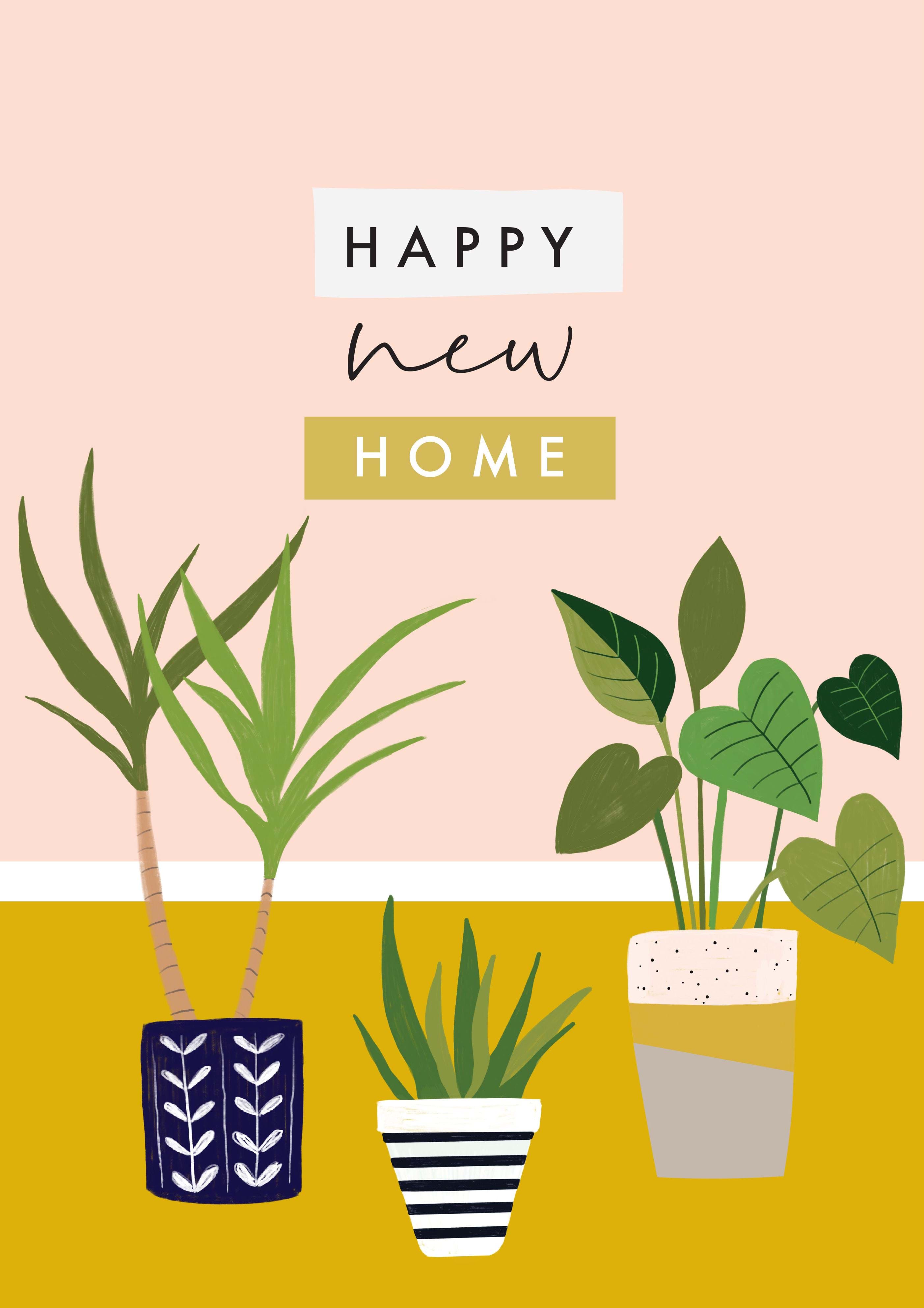 Pretty Plants New Home Card