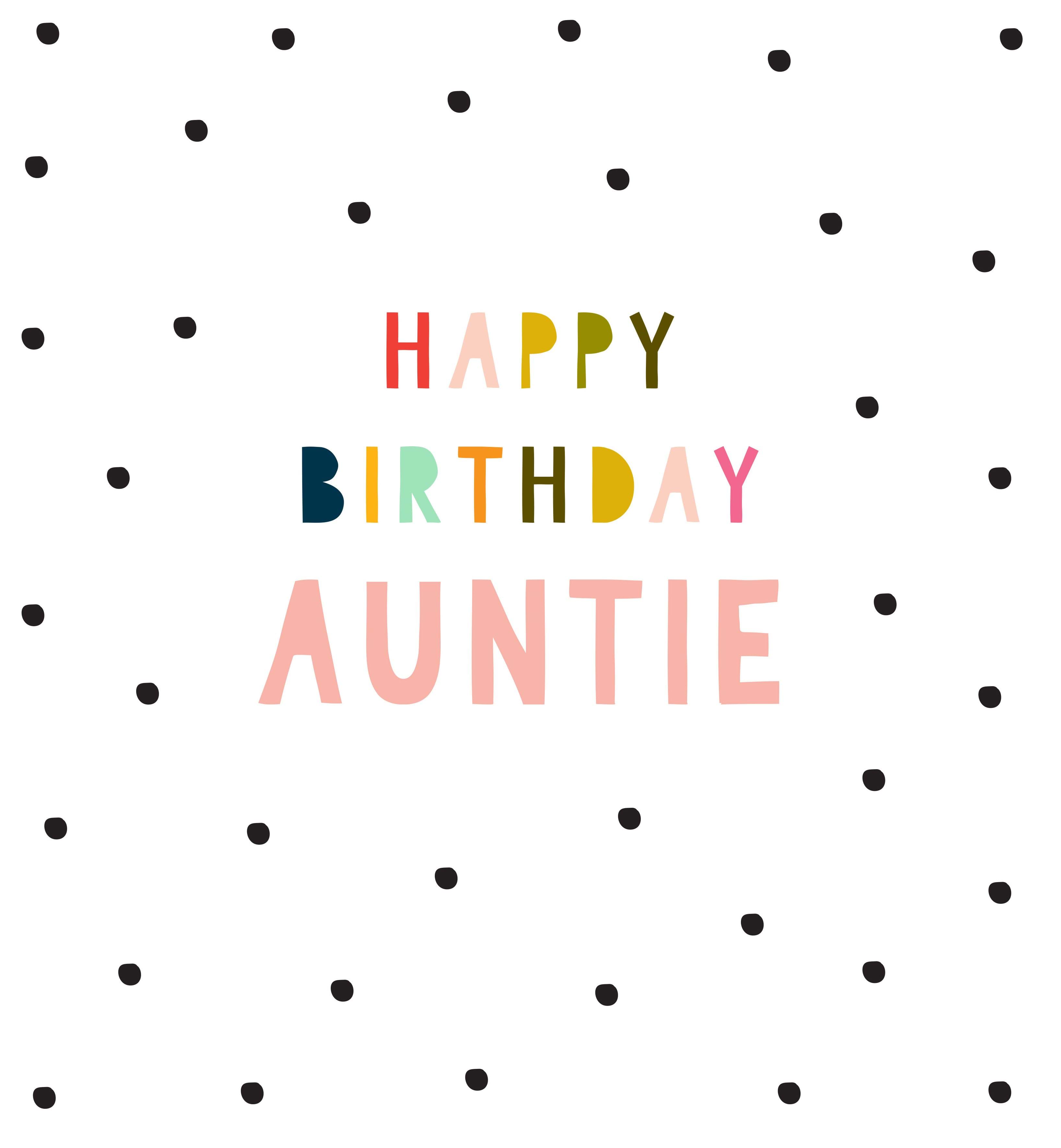 Spots Auntie Birthday Card