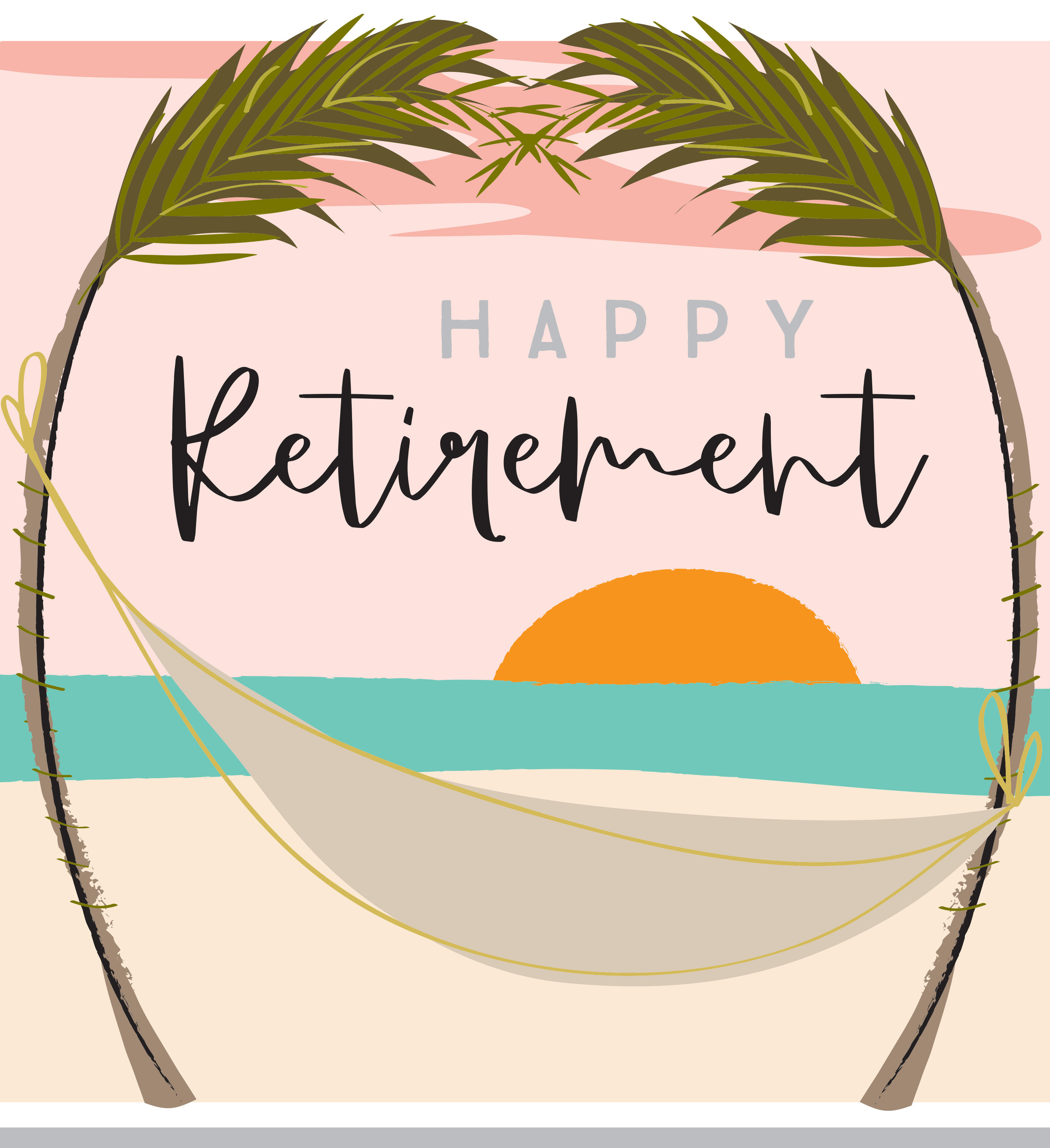 Beach Sunset Retirement Card