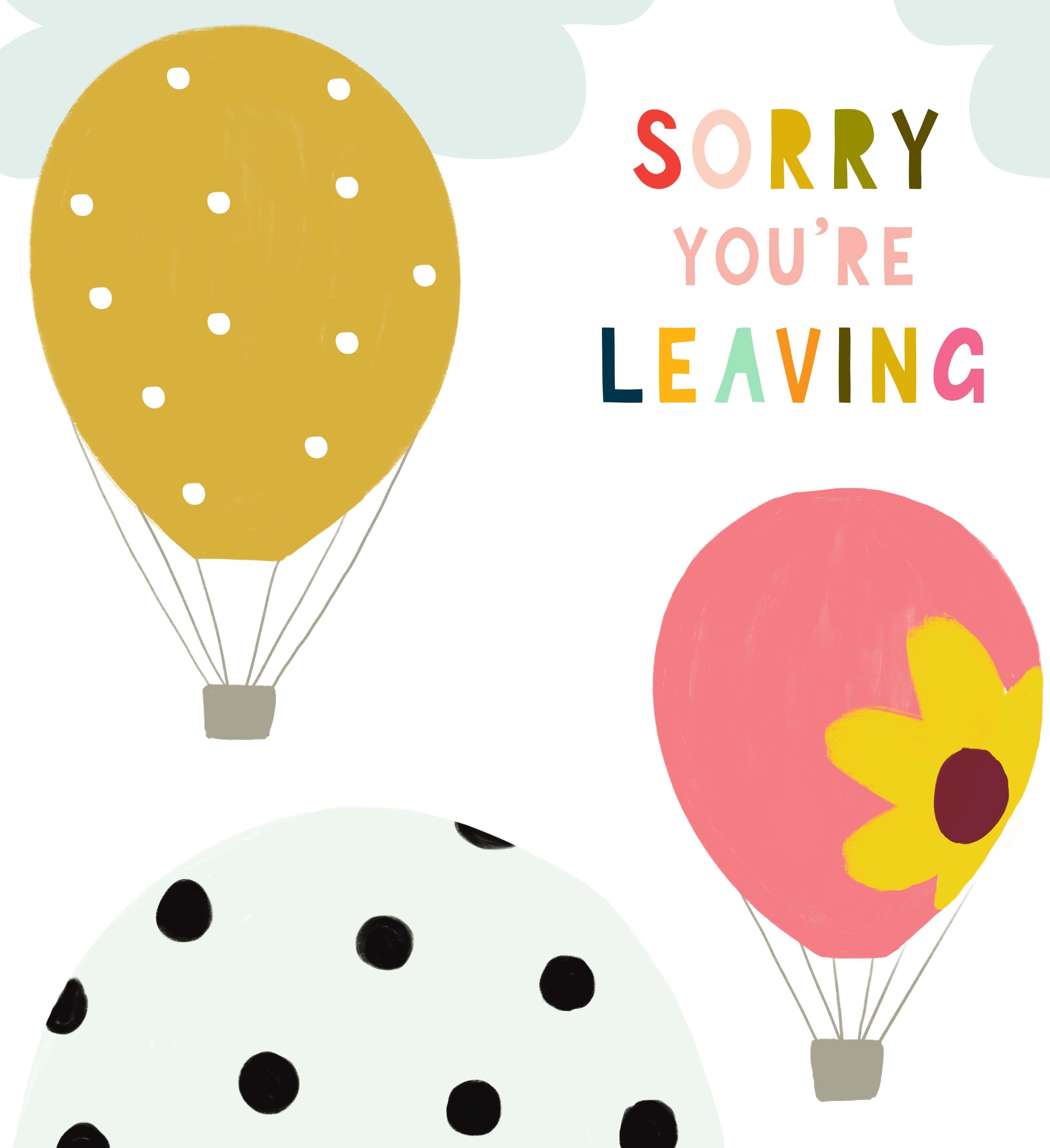 Hot Air Balloons Leaving Card
