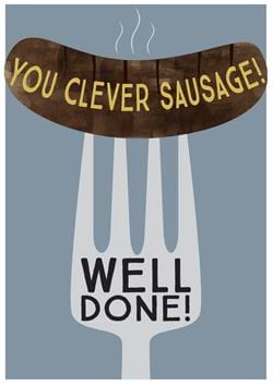 Clever Sausage Congratulations Card