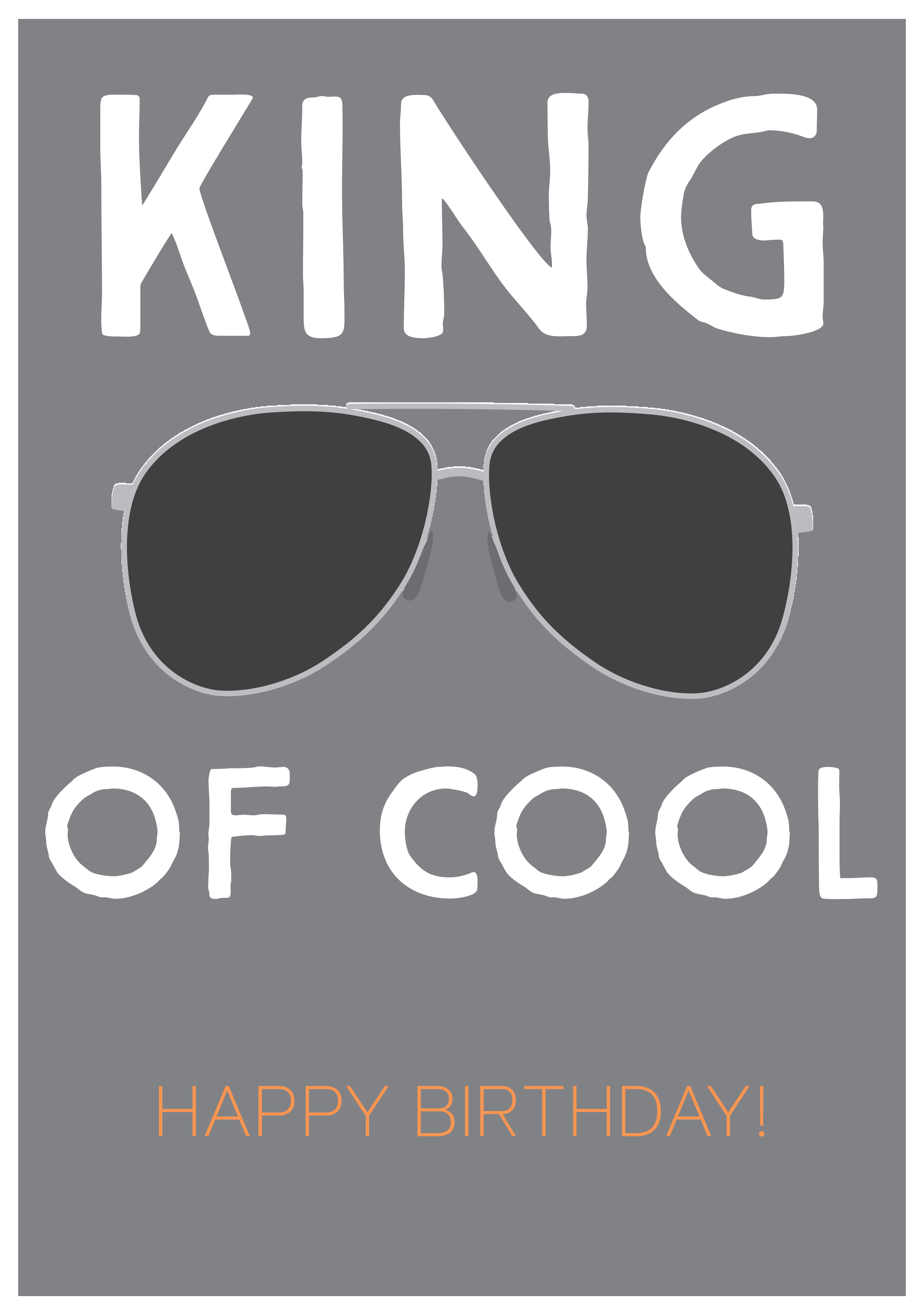 King of Cool Birthday Card