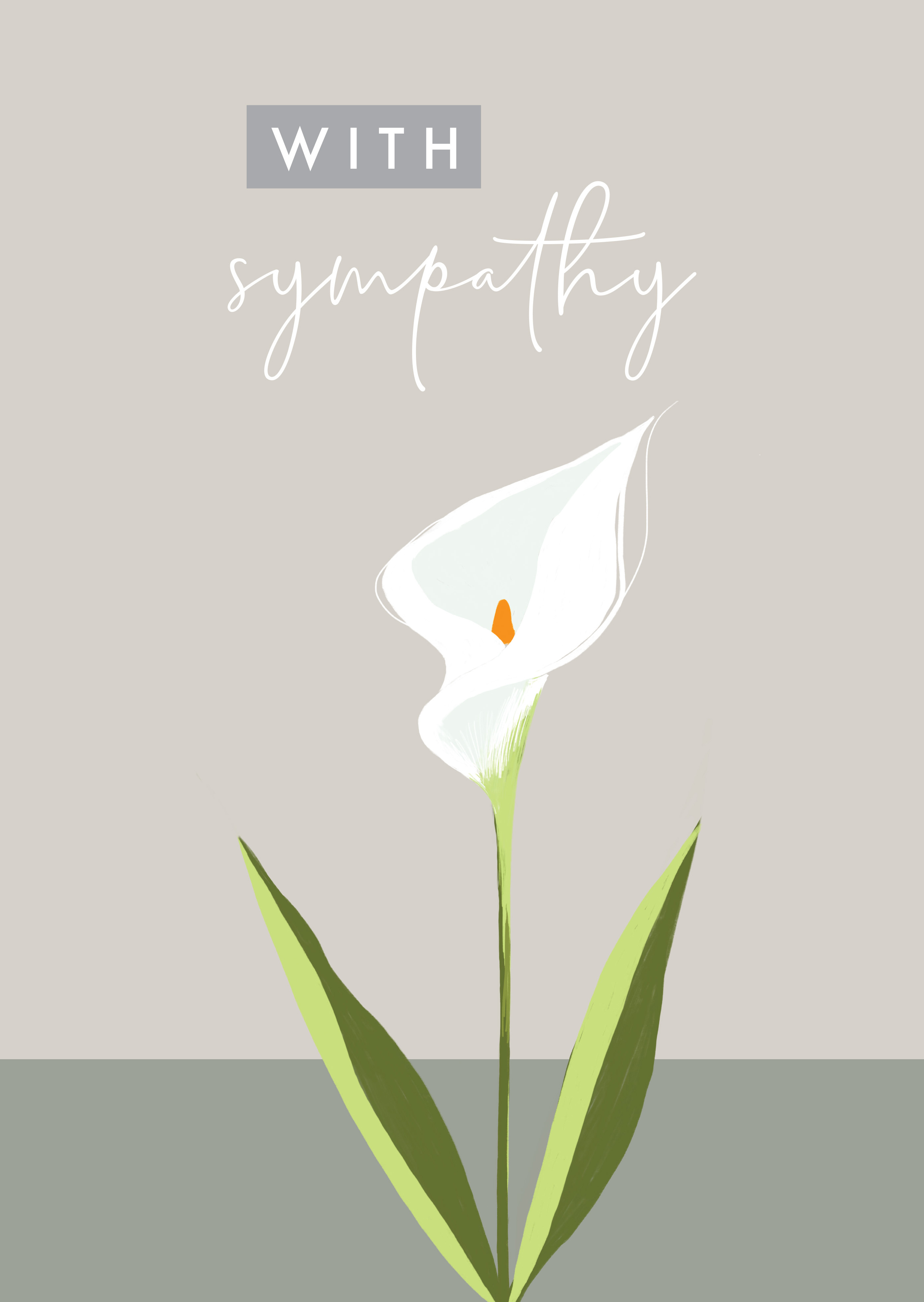 Peace Lily Sympathy Card