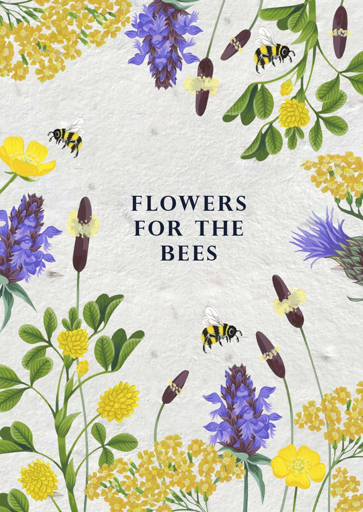 Flowers for the Bees Plantable Birthday Card