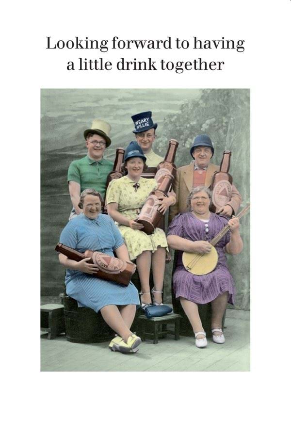Little Drink Together Greeting Card