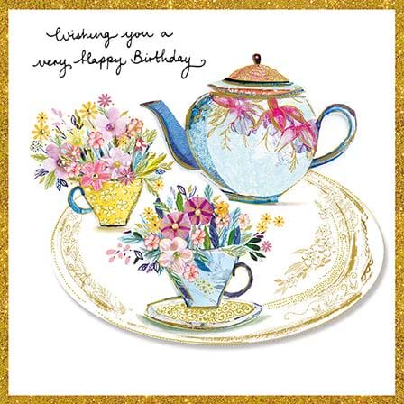 Tea Time Birthday Card