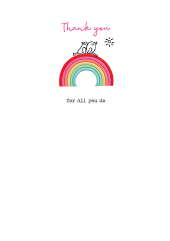 Rainbow Thank you Card