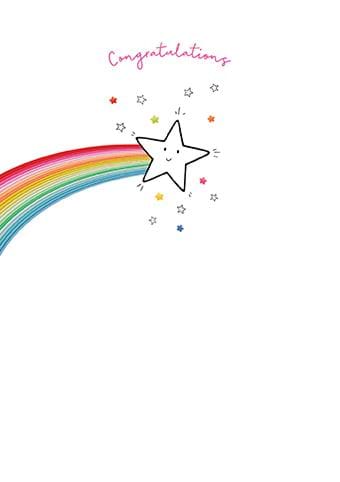 Rainbow Star Congratulations Card