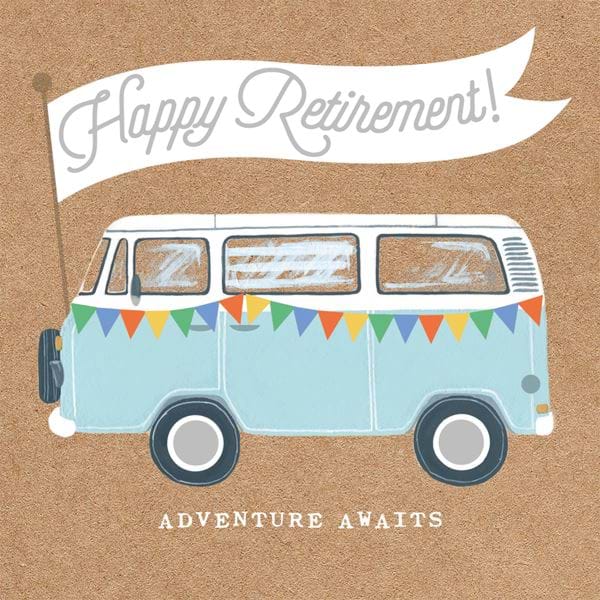Camper Van Retirement Card