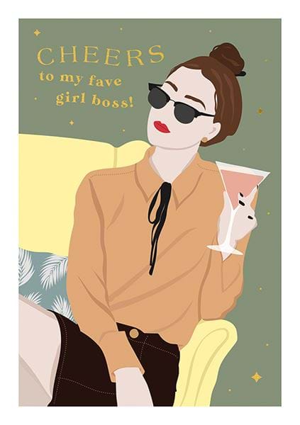 Girl Boss Birthday Card