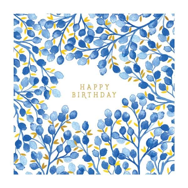 Blue Berries Birthday Card