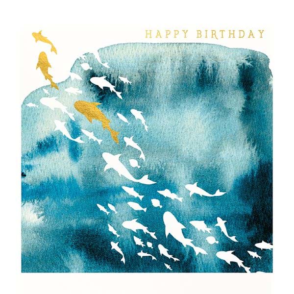 Swimming Fish Birthday Card