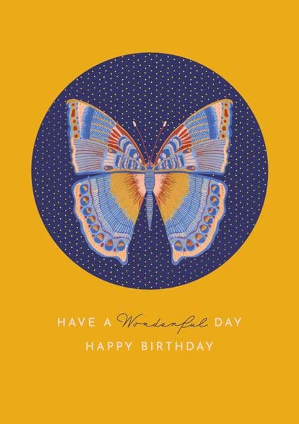 Patterned Butterfly Birthday Card