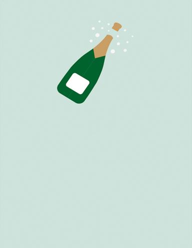 Champagne Pop Greeting Card