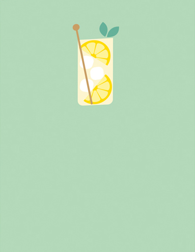 Lemon Glass Greeting Card