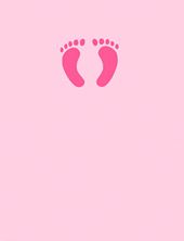 Pink Toes New Baby Card