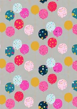 Pink Balloons Wrapping Paper