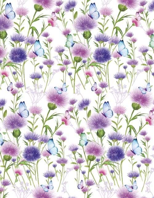 Purple Flowers Wrapping Paper