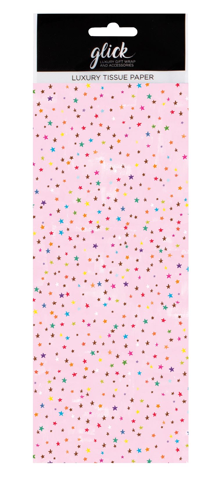 Stars Pink Tissue Paper 4 Sheets