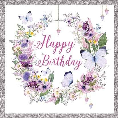 Floral Wreath Birthday Card