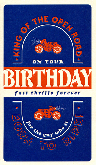 Fast Thrills Forever Birthday Card