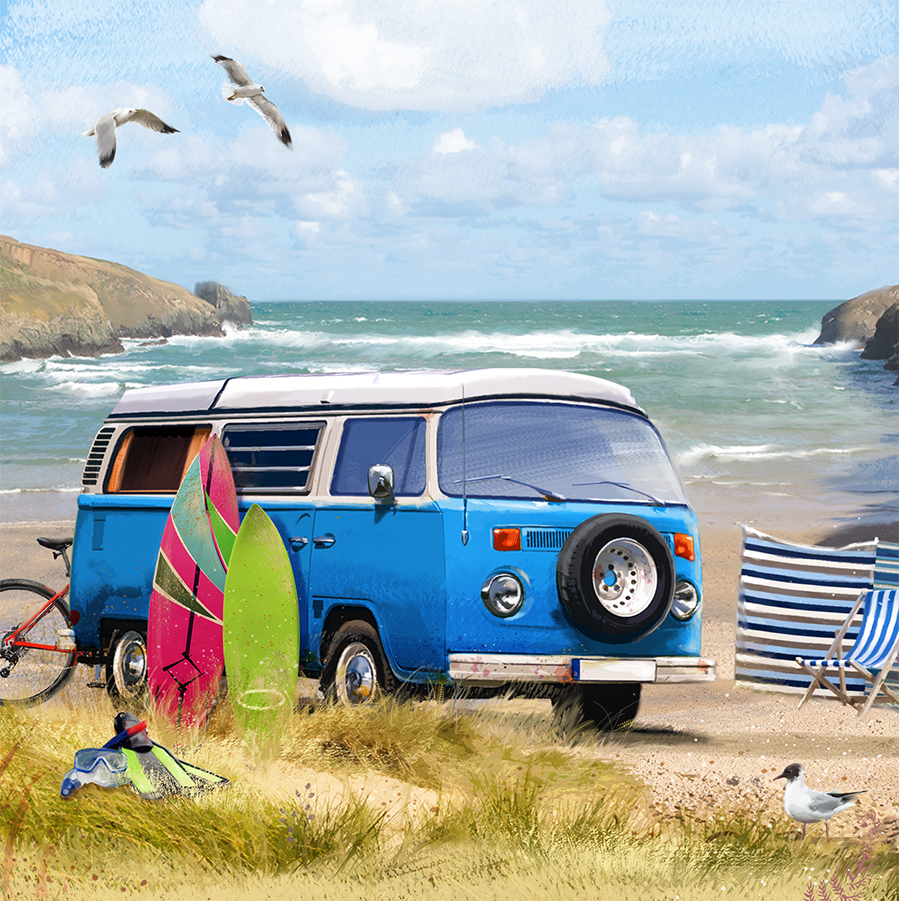 Camper Van Greeting Card
