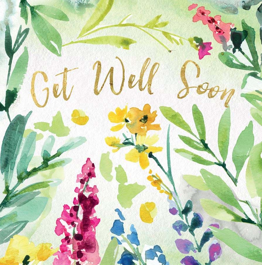 Flowers Get Well Soon Card