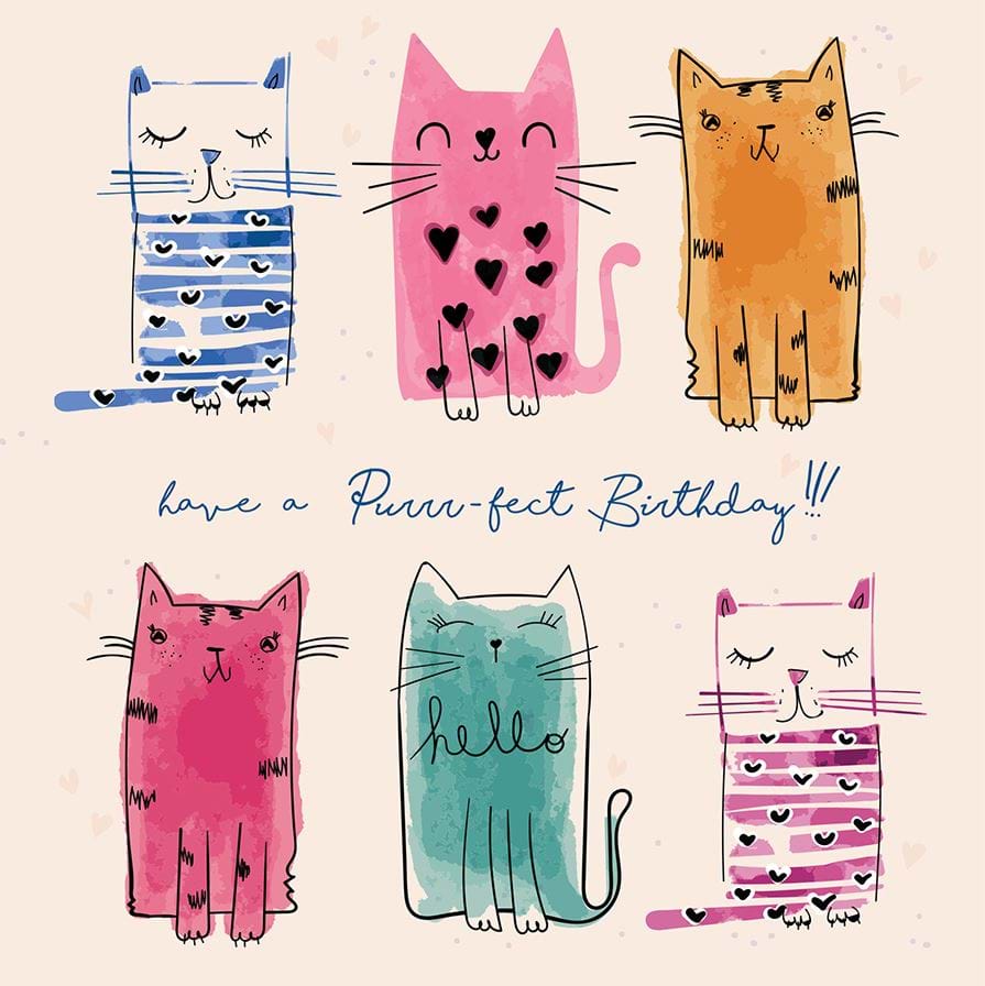 Cats Birthday Card